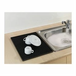 Tapis égouttoir Silicone Noir 40 Cm
