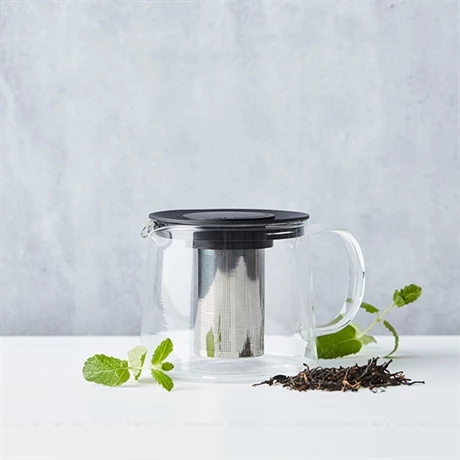 Théière En Verre Avec Filtre Inox 0,6 L Noir 5 Théière En Verre Avec Filtre Inox 0,6 L Noir – Image 3