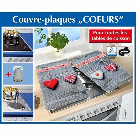Set 2 Couvre-plaques Protection Motifs Coeurs 5 Set 2 Couvre-plaques Protection Motifs Coeurs – Image 3