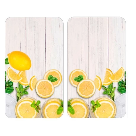 Set 2 Couvre-plaques Protection Motif Citrons 4 Set 2 Couvre-plaques Protection Motif Citrons – Image 2