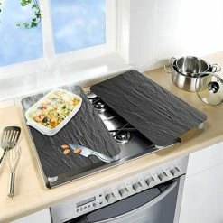 Set 2 Couvre-plaques Protection En Verre Motifs Ardoise -de Buyer Soldes Magasin 62600 2 3 Set 2 couvre plaques protection en verre motifs Ardoise Wenko by Maximex