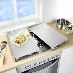 Set De 2 Couvres Plaques Argent 30 X 52 Cm -de Buyer Soldes Magasin 628009 2 4 Set de 2 couvres plaques argent 30 x 52 cm Wenko by Maximex