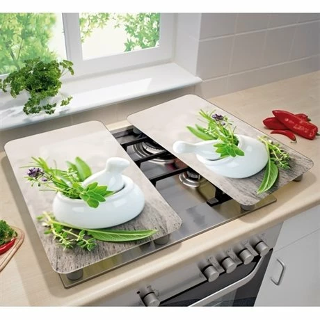 2 Couvre-plaques Protection Motifs Jardin De Fines Herbes 4 2 Couvre-plaques Protection Motifs Jardin De Fines Herbes – Image 2