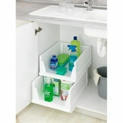 Set De 2 Casiers De Rangement Pliables Avec Glissières 9 Set De 2 Casiers De Rangement Pliables Avec Glissières -de Buyer Soldes Magasin 653522 3 4 Set de 2 casiers de rangement pliables avec glissieres Wenko by Maximex