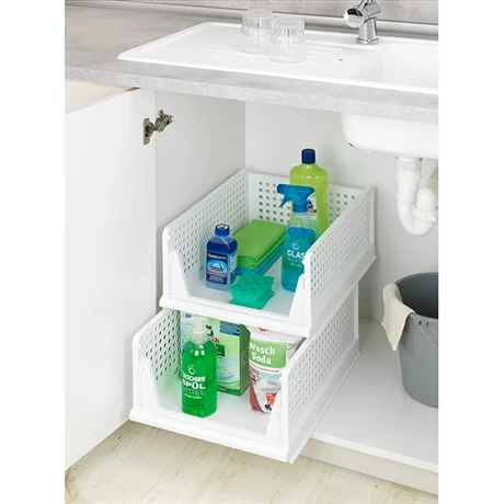 Set De 2 Casiers De Rangement Pliables Avec Glissières 6 Set De 2 Casiers De Rangement Pliables Avec Glissières – Image 4