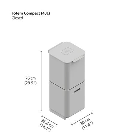 Joseph Joseph Poubelle Totem Pierre 40 L - 2 Compartiments 20 L 7 Joseph Joseph Poubelle Totem Pierre 40 L - 2 Compartiments 20 L – Image 5