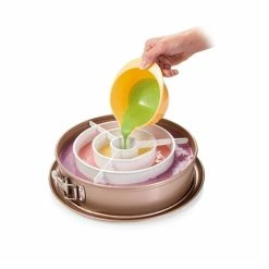 Cercle Séparateur Gâteaux Arc-en-ciel Et Damiers -de Buyer Soldes Magasin 673145 2 1 Cercle separateur gateaux arc en ciel et damiers