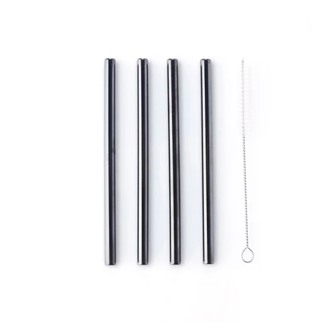 Set De 4 Petites Pailles Courtes En Inox Avec Brosse 3 Set De 4 Petites Pailles Courtes En Inox Avec Brosse