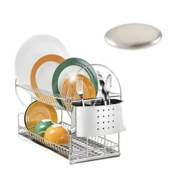 Lot égouttoir 2 Niveaux + Savon Acier