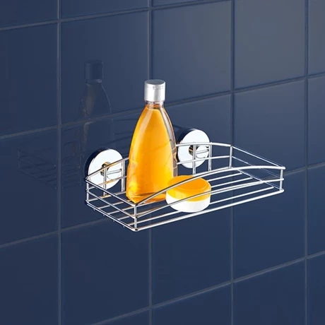 Etagère Murale En Acier Chromé Vacuum Loc 2 Etagère Murale En Acier Chromé Vacuum Loc