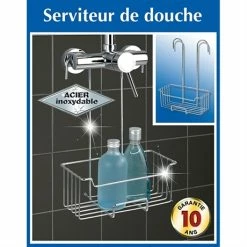 Serviteur De Douche En Acier Inoxydable -de Buyer Soldes Magasin 67546 4 1 Serviteur de douche en acier inoxydable Wenko by Maximex