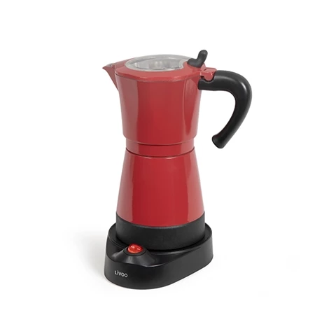 LIVOO Cafetière électrique Italienne Rouge 6 Tasses 480 W 5 LIVOO Cafetière électrique Italienne Rouge 6 Tasses 480 W – Image 3