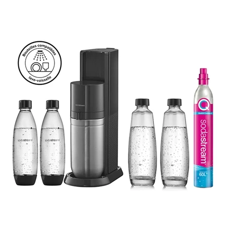 SodaStream Pack Machine à Eau Gazeuse Duo Noire 3 SodaStream Pack Machine à Eau Gazeuse Duo Noire