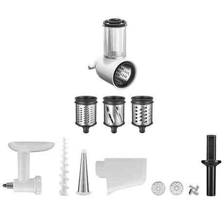 KitchenAid Kit 3 Accessoires Passoire à Fruit Et Légume, Tranche Râpe Et Hachoir 5KSMFPPC 3 KitchenAid Kit 3 Accessoires Passoire à Fruit Et Légume, Tranche Râpe Et Hachoir 5KSMFPPC
