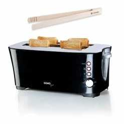 Set Grille-pain Cool Touch 2 Tranches Et Pince à Toast En Bois