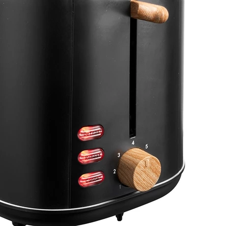 Bestron Kit Petit-déjeuner Noir Et Bois : Bouilloire, Grille-pain Et Cafetière à Filtre 4 Bestron Kit Petit-déjeuner Noir Et Bois : Bouilloire, Grille-pain Et Cafetière à Filtre – Image 2