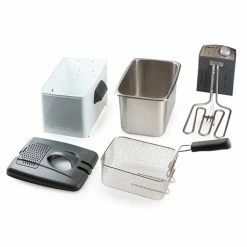 Domo Friteuse Blanche 4,5 L 3200 W -de Buyer Soldes Magasin 758006 2 1 Friteuse blanche 4 5 L 3200 W Domo