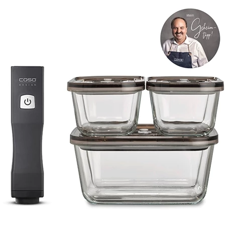 Caso Pompe De Mise Sous Vide électrique Vacu One Touch Eco-Set Avec Accessoires 4 Caso Pompe De Mise Sous Vide électrique Vacu One Touch Eco-Set Avec Accessoires – Image 2