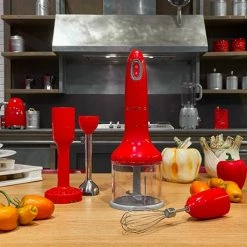 Smeg Mixeur Plongeant Avec Accessoires 700 W HBF22RDEU Rouge -de Buyer Soldes Magasin 760366 1 1 Mixeur plongeant avec accessoires 700 W HBF22RDEU rouge Smeg