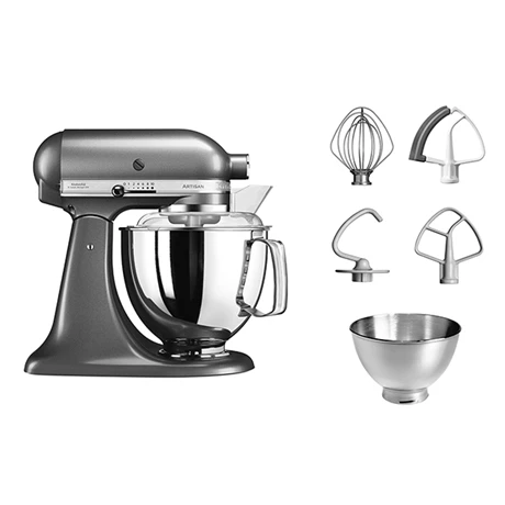 KitchenAid Robot Pâtissier Artisan Tête Inclinable 4,8 L 300 W Gris étain 5KSM175PSEMS + Accessoires 3 KitchenAid Robot Pâtissier Artisan Tête Inclinable 4,8 L 300 W Gris étain 5KSM175PSEMS + Accessoires