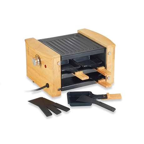 Raclette Grill 4 Poêlons 650 W Bois 4 Raclette Grill 4 Poêlons 650 W Bois – Image 2