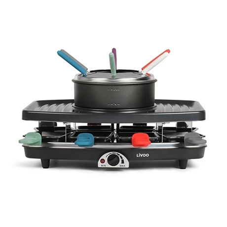 LIVOO Set à Raclette, Gril Et Fondue 8 Personnes 1100 W 3 LIVOO Set à Raclette, Gril Et Fondue 8 Personnes 1100 W