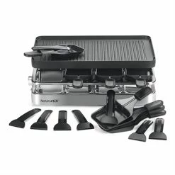 Appareil Raclette-gril Et Crêpes électrique 8 Poêlons 1200 W