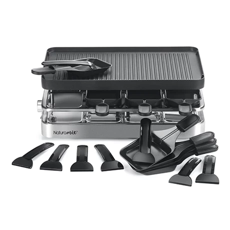 Appareil Raclette-gril Et Crêpes électrique 8 Poêlons 1200 W 3 Appareil Raclette-gril Et Crêpes électrique 8 Poêlons 1200 W