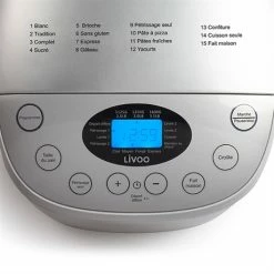LIVOO Machine à Pain - 15 Programmes 850 W DOP205W -de Buyer Soldes Magasin 784007 4 1 Machine a pain 15 programmes 850 W DOP205W Livoo