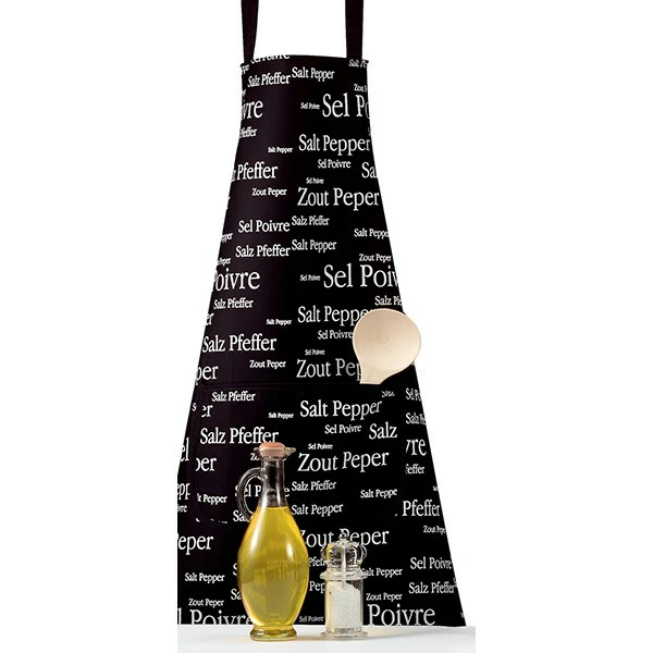 Tablier Noir Sel & Poivre 85 Cm 3 Tablier Noir Sel & Poivre 85 Cm