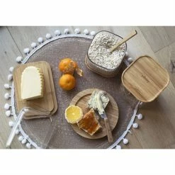 Beurrier Verre Bambou Avec Couteau -de Buyer Soldes Magasin 844002 1 1 Beurrier verre bambou avec couteau Pebbly