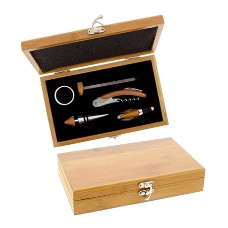 Coffret Sommelier Bambou 5 Pièces 3 Coffret Sommelier Bambou 5 Pièces