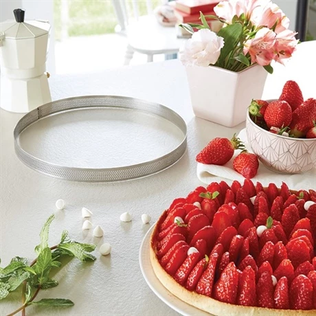 Cercle à Tarte Perforé En Inox Rond 24 Cm 3 Cercle à Tarte Perforé En Inox Rond 24 Cm