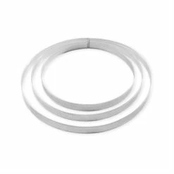 Lot 3 Cercles à Tarte Perforés En Inox Rond 20 - 24 - 28 Cm