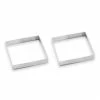 Lot 2 Cercles à Tarte Perforés En Inox Carré 12 Cm