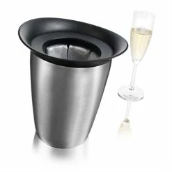 Seau Refroidisseur à Champagne En Acier Brossé -de Buyer Soldes Magasin 880008 1 1 Seau refroidisseur a champagne en acier brosse Vacu vin
